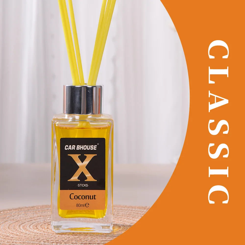 معطر سيارة 80مل، أعواد رتان طبيعية، زيوت عطرية، رائحة منعشة للسيارة، لوحة القيادة، حامل الأكواب، تحسين تجربة القيادة | 80ML Car Aromatherapy Freshener, Natural Rattan Sticks, Essential Oils, Fresh Car Fragrance, Dashboard, Cup Holder, Driving Comfort