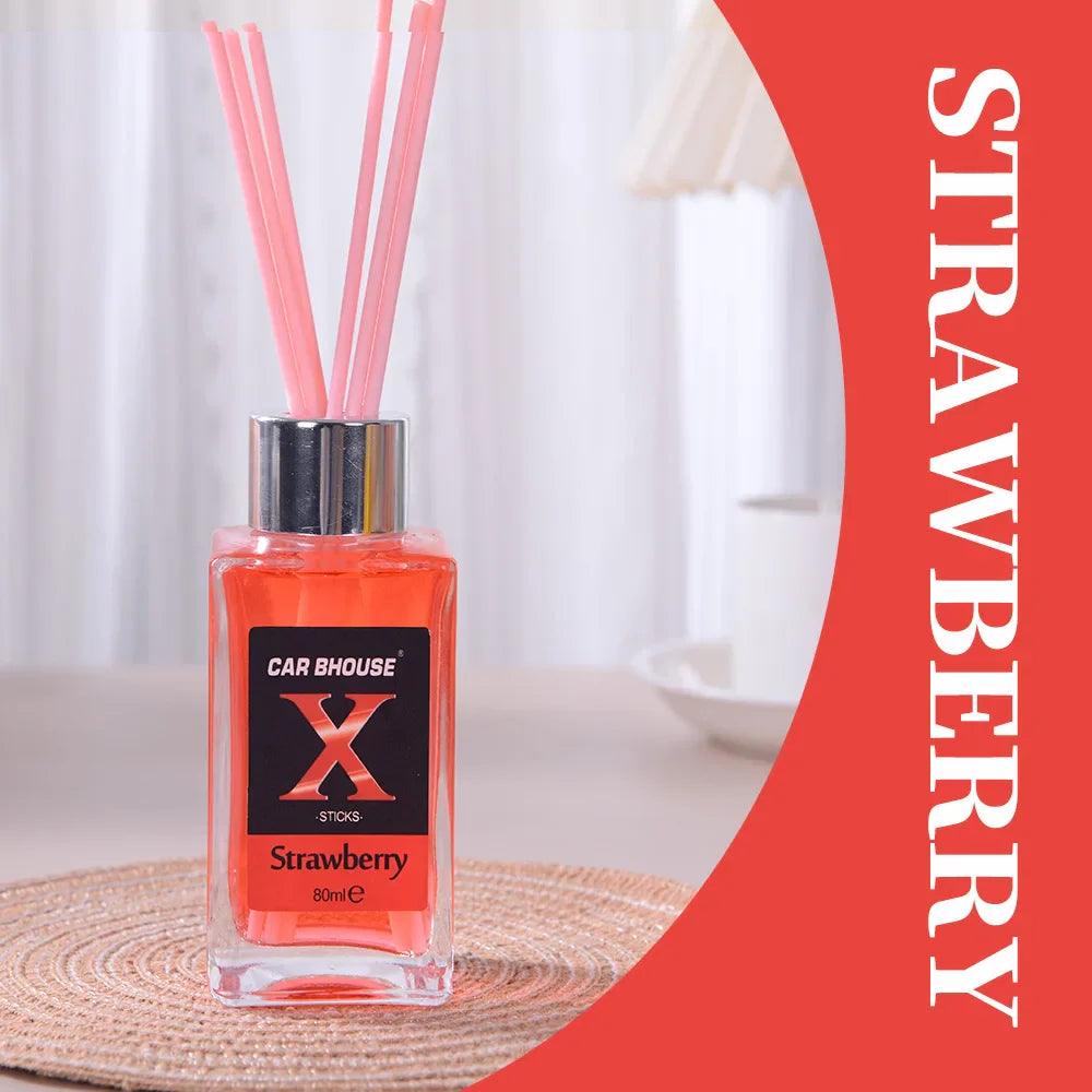 معطر سيارة 80مل، أعواد رتان طبيعية، زيوت عطرية، رائحة منعشة للسيارة، لوحة القيادة، حامل الأكواب، تحسين تجربة القيادة | 80ML Car Aromatherapy Freshener, Natural Rattan Sticks, Essential Oils, Fresh Car Fragrance, Dashboard, Cup Holder, Driving Comfort