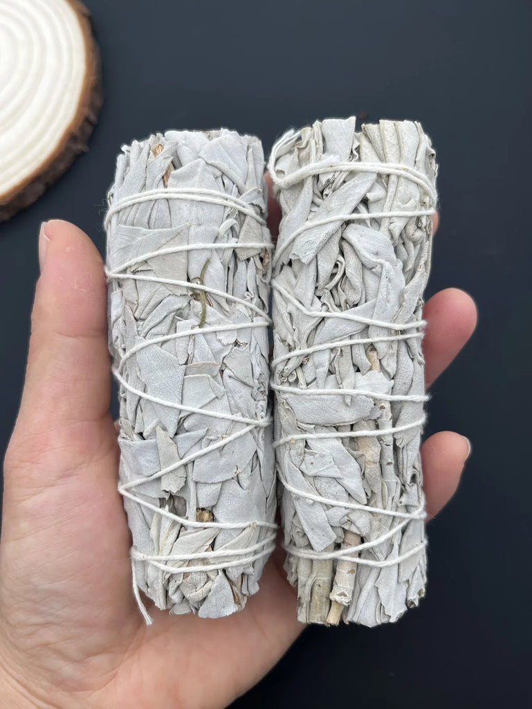بخور الميرمية البيضاء والأعشاب للتأمل، خشب Palo Santo المقدس، حزم مربوطة يدويًا، تنقية الطاقة، توازن الهالة، التأمل، اليوغا، طقوس روحانية | White Sage & Grass Meditation Incense, Sacred Palo Santo Wood, Hand-Tied Bundles, Energy Purification, Aura Balance, Meditation, Yoga, Spiritual Rituals