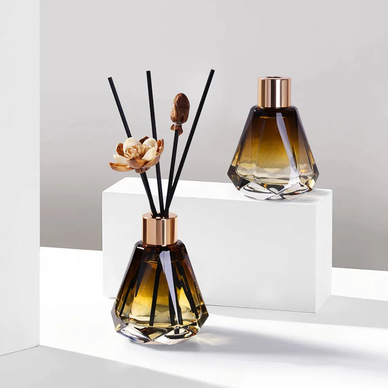 موزع عطري ريد 80مل مع زهور مجففة للمنزل والمكتب، رائحة طبيعية تدوم طويلاً | 80ml Reed Diffuser with Dried Flowers, Long-Lasting Natural Aroma for Home & Office