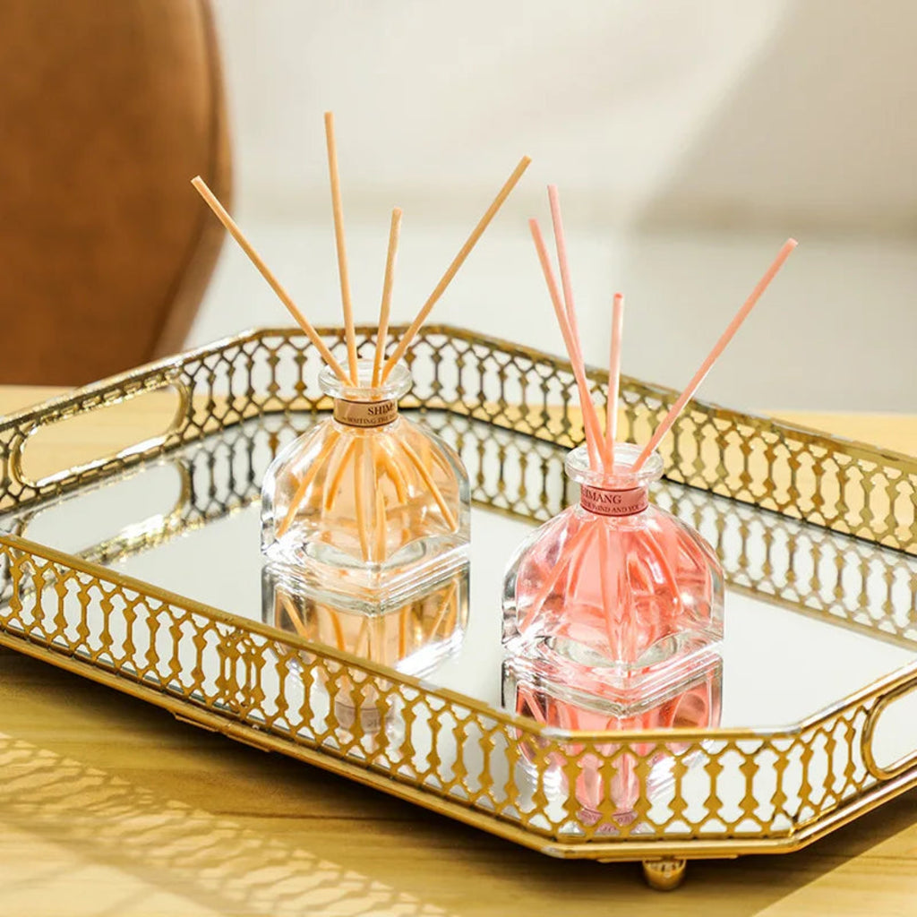 Peach & Lavender Reed Diffuser, 40ml, Long-Lasting Fragrance | موزع أعواد برائحة الخوخ والخزامى، 40مل لتوزيع رائحة تدوم طويلاً