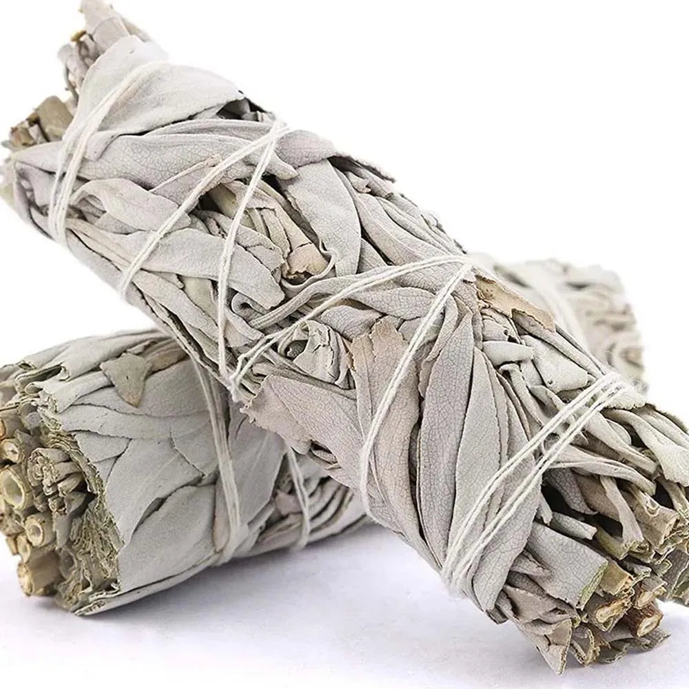 بخور الميرمية البيضاء والأعشاب للتأمل، خشب Palo Santo المقدس، حزم مربوطة يدويًا، تنقية الطاقة، توازن الهالة، التأمل، اليوغا، طقوس روحانية | White Sage & Grass Meditation Incense, Sacred Palo Santo Wood, Hand-Tied Bundles, Energy Purification, Aura Balance, Meditation, Yoga, Spiritual Rituals