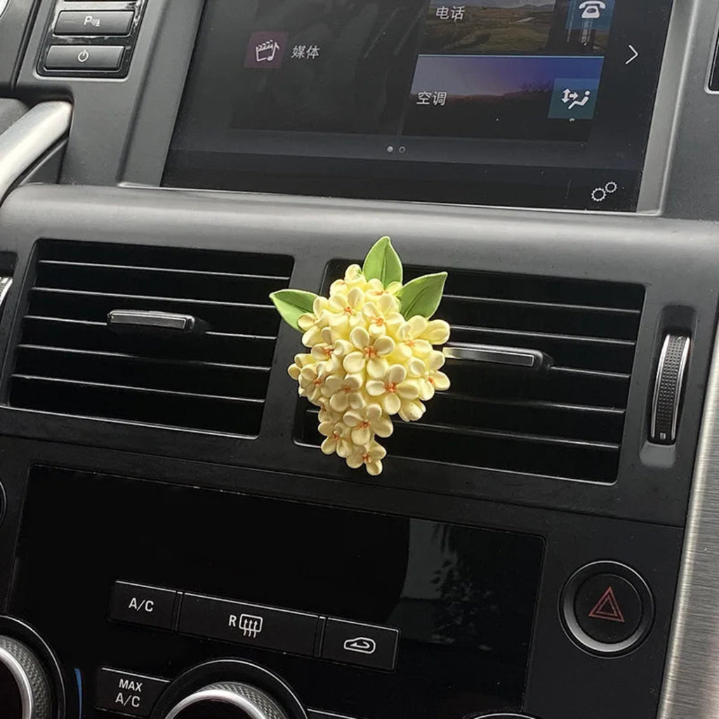 Luxury Osmanthus Stone Car Diffuser – Elegant Air Vent Clip Aromatherapy   موزع عطور فاخر للسيارة بتصميم حجر الأوسمانثوس، مشبك تهوية أنيق مع رائحة عطرية مهدئة