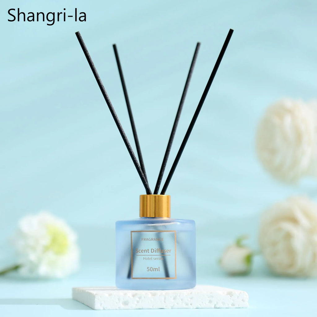 موزع ريد 50مل مستوحى من فنادق هيلتون وماريوت، زيوت عطرية فاخرة، أعواد موسعة، عطر مستمر وطويل الأمد، للمنزل والمكتب | 50ml Hilton & Marriott Inspired Reed Diffuser, Premium Essential Oils, Expanding Reeds, Long-Lasting Home & Office Fragrance